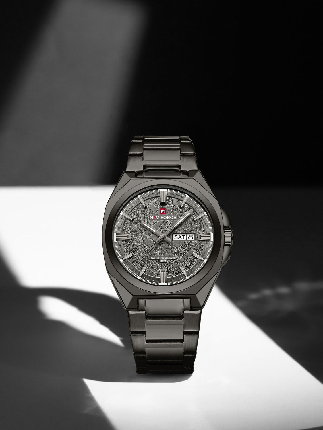 Image of NAVIFORCE NF9273 Elite Grey Stainless Steel Designer Watch on Steel Strap Analog Watch - For Men