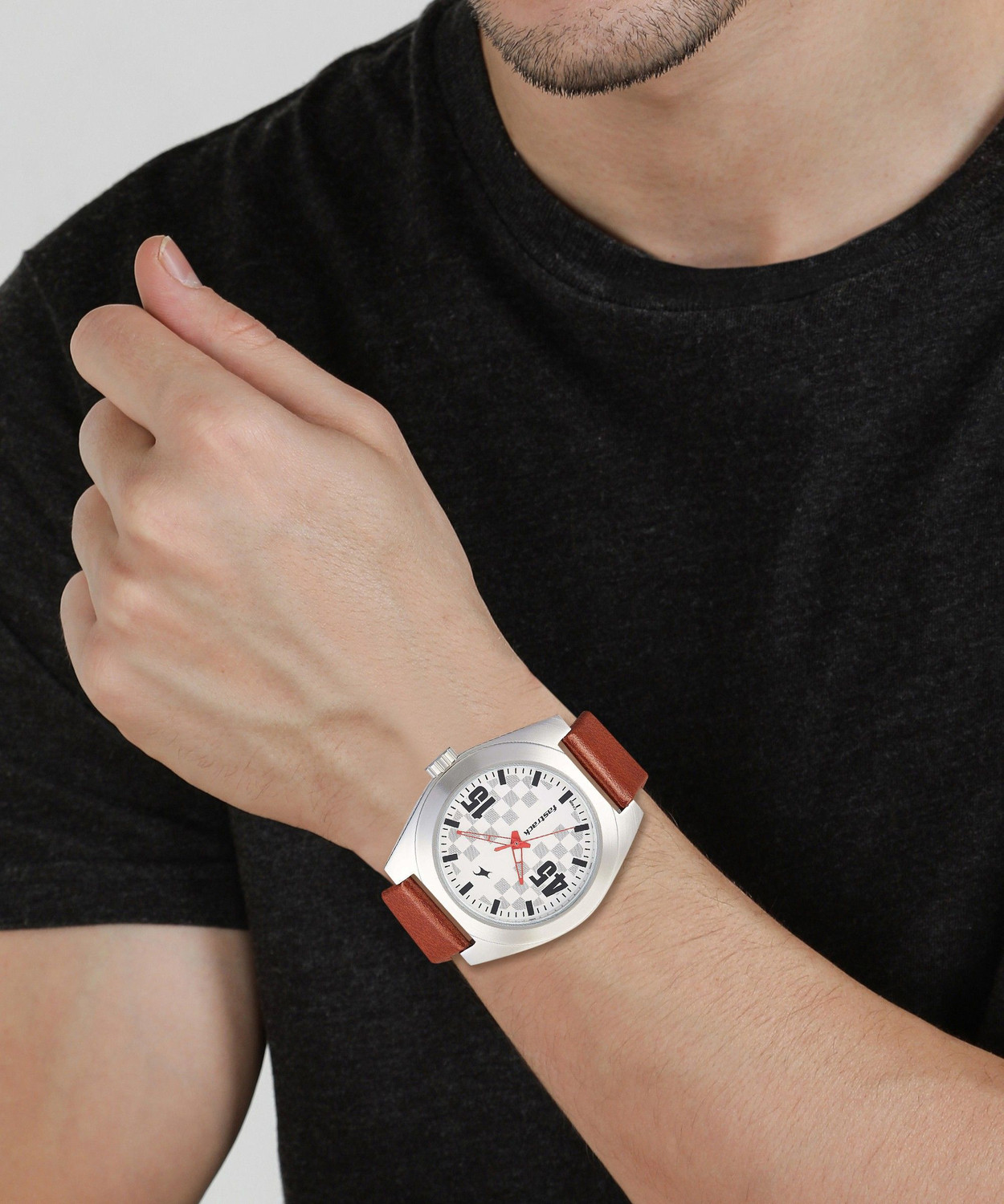 Image of Fastrack Checkmate Analog Watch - For Men NN3110SL01