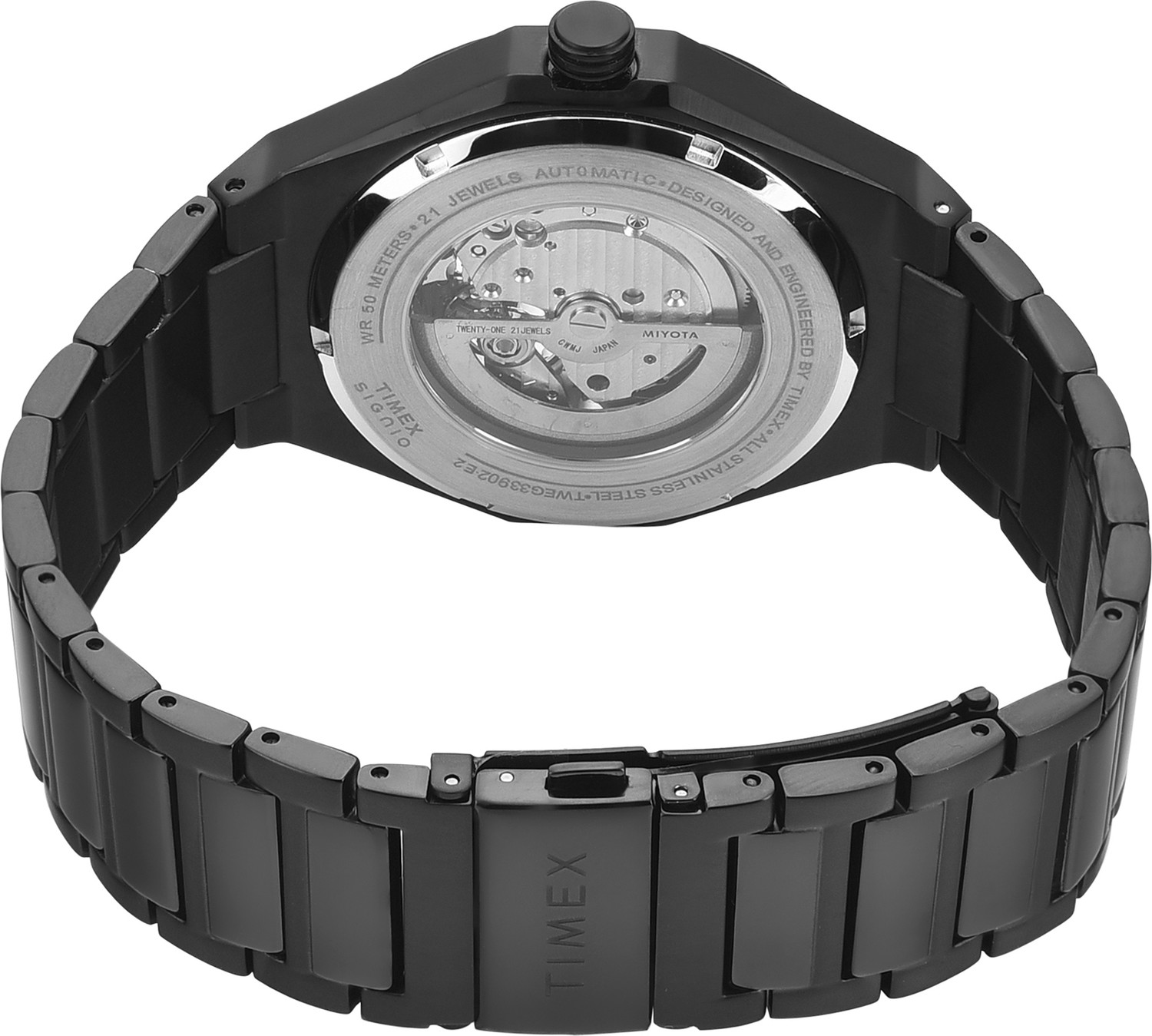 Image of TIMEX TWEG33902 Signio Round 43mm Black Dial Analog Watch - For Men