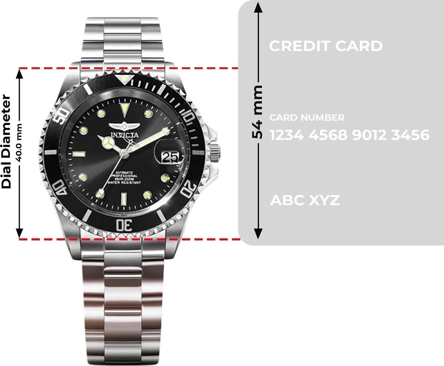 INVICTA 8926OB Pro Diver 200M Black Dial Watch - Image 5