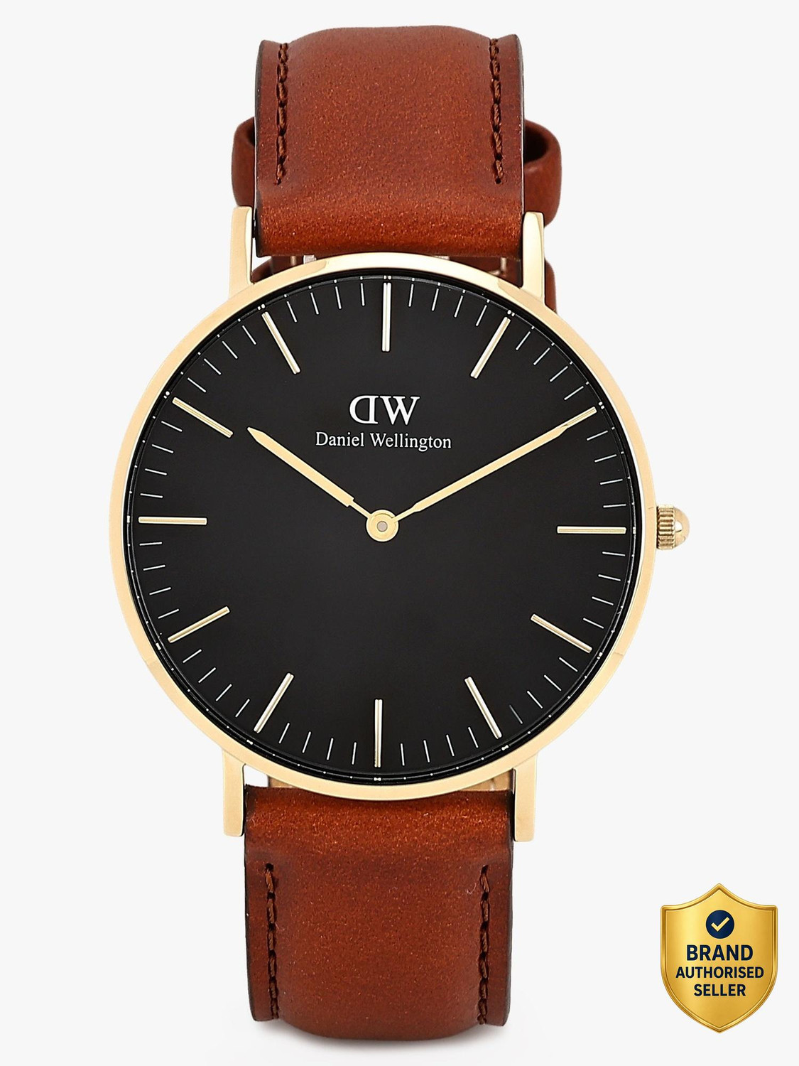 Image of DANIEL WELLINGTON Classic St Mawes 36mm Black Dial Analog Watch - For Men & Women