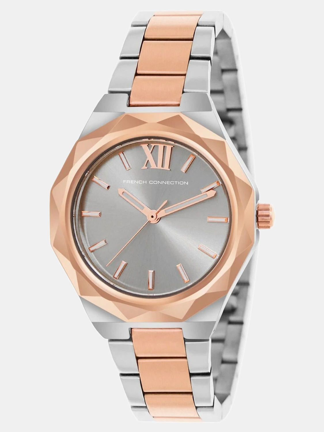Image of French Connection FCH1RTM Women's Analog Silver Watch | Grey Sunray Dial Analog Watch - For Women