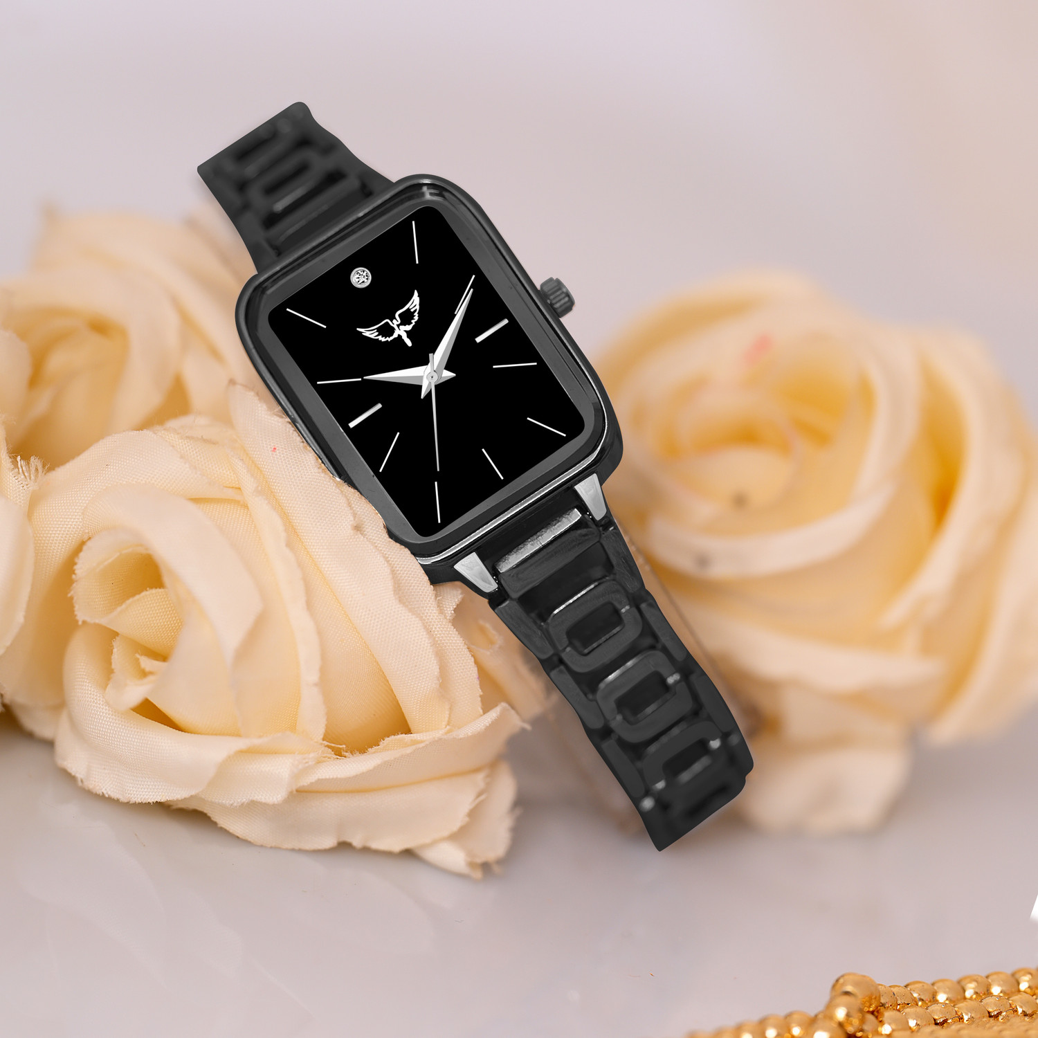 Image of WHITE BIRD H 5092 Black H 5092 Analog Watch - For Women