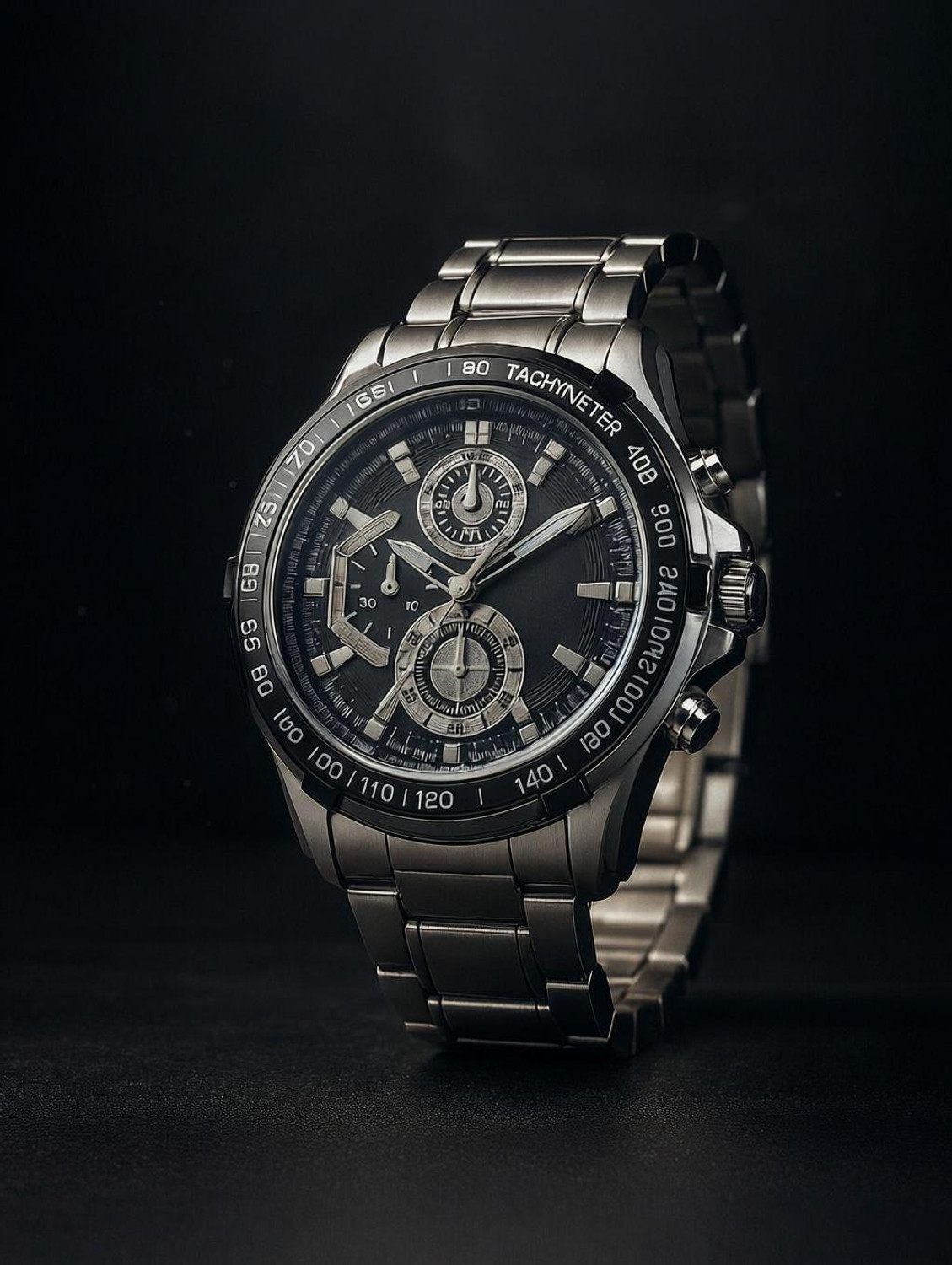 Image of FRK High Demanding Heavy Stainless Tachmeter Watch For Daily Use 444111100 Analog Watch - For Men