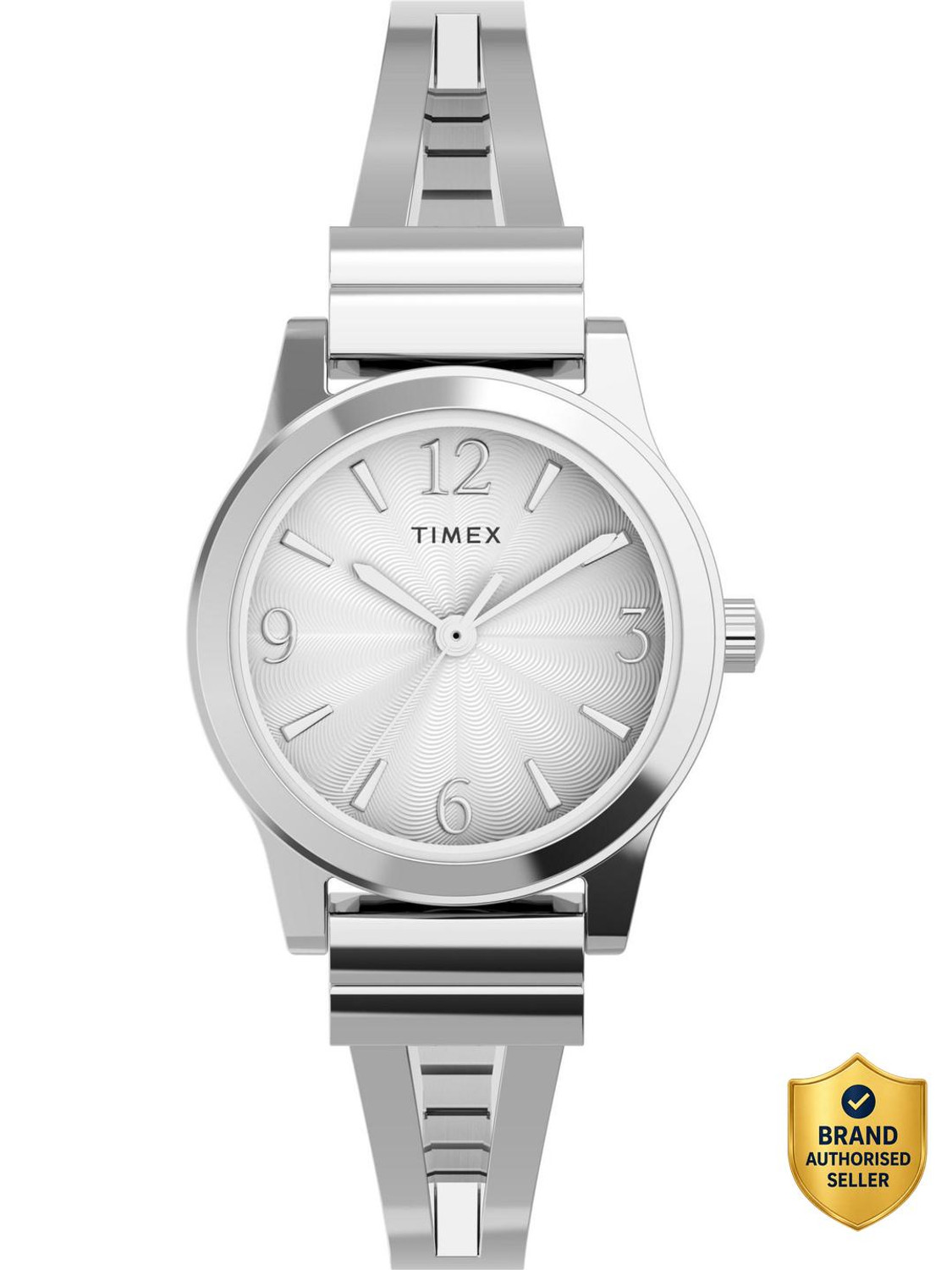 Image of TIMEX Round 25mm Silver Dial Analog Watch - For Women