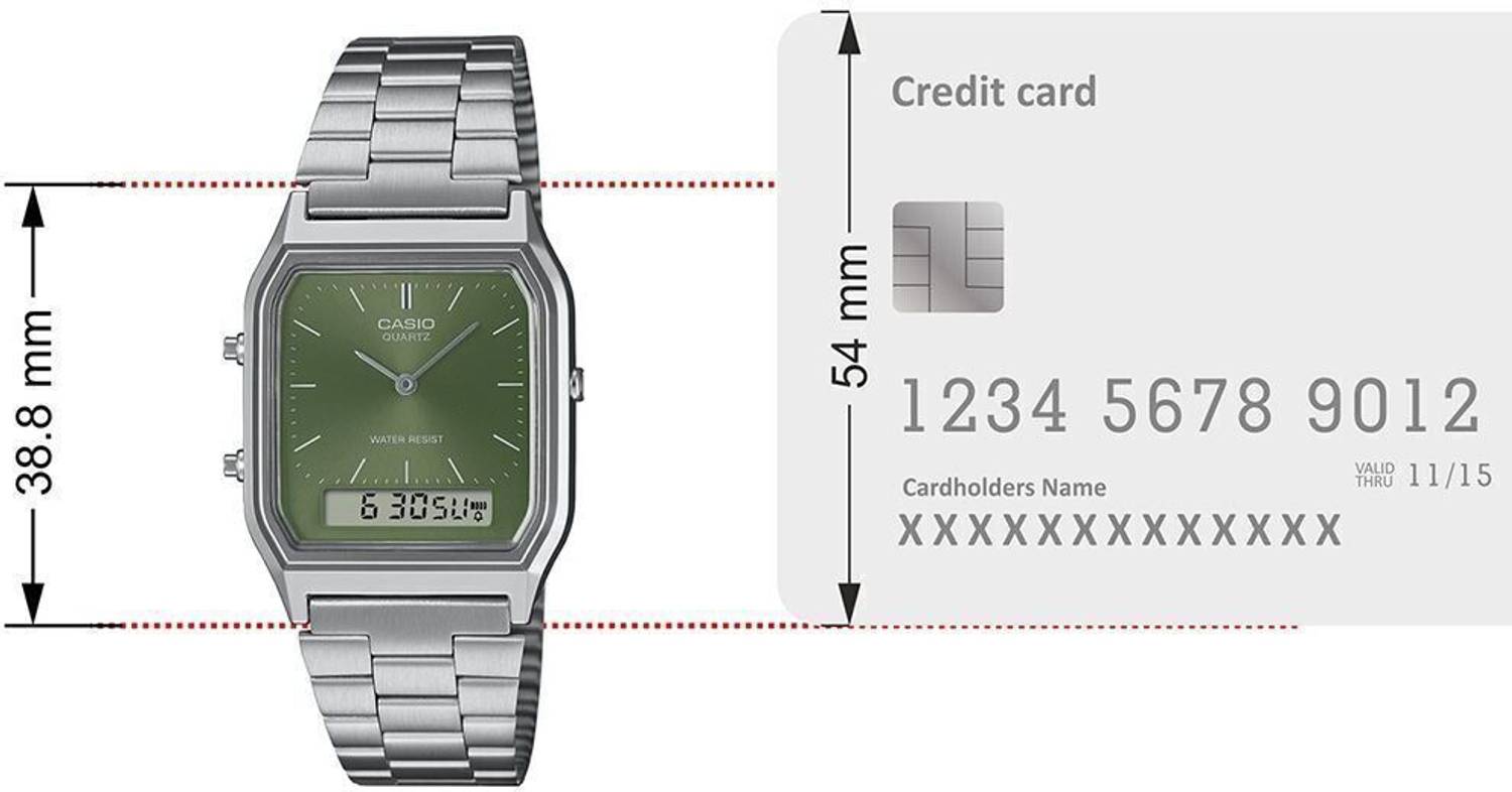CASIO AQ-230A-3AMQYDF Vintage Analog-Digital Watch - Image 3