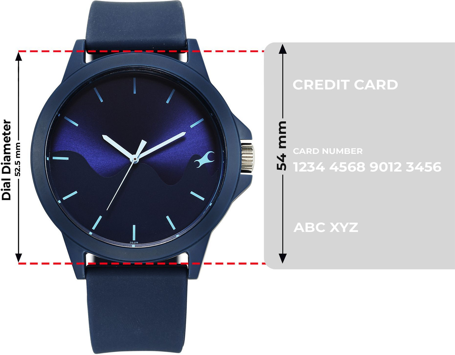 Image of Fastrack Fastrack Tees Midnight Blue Dial Blue Silicone Strap Analog Watch - For Men & Women
