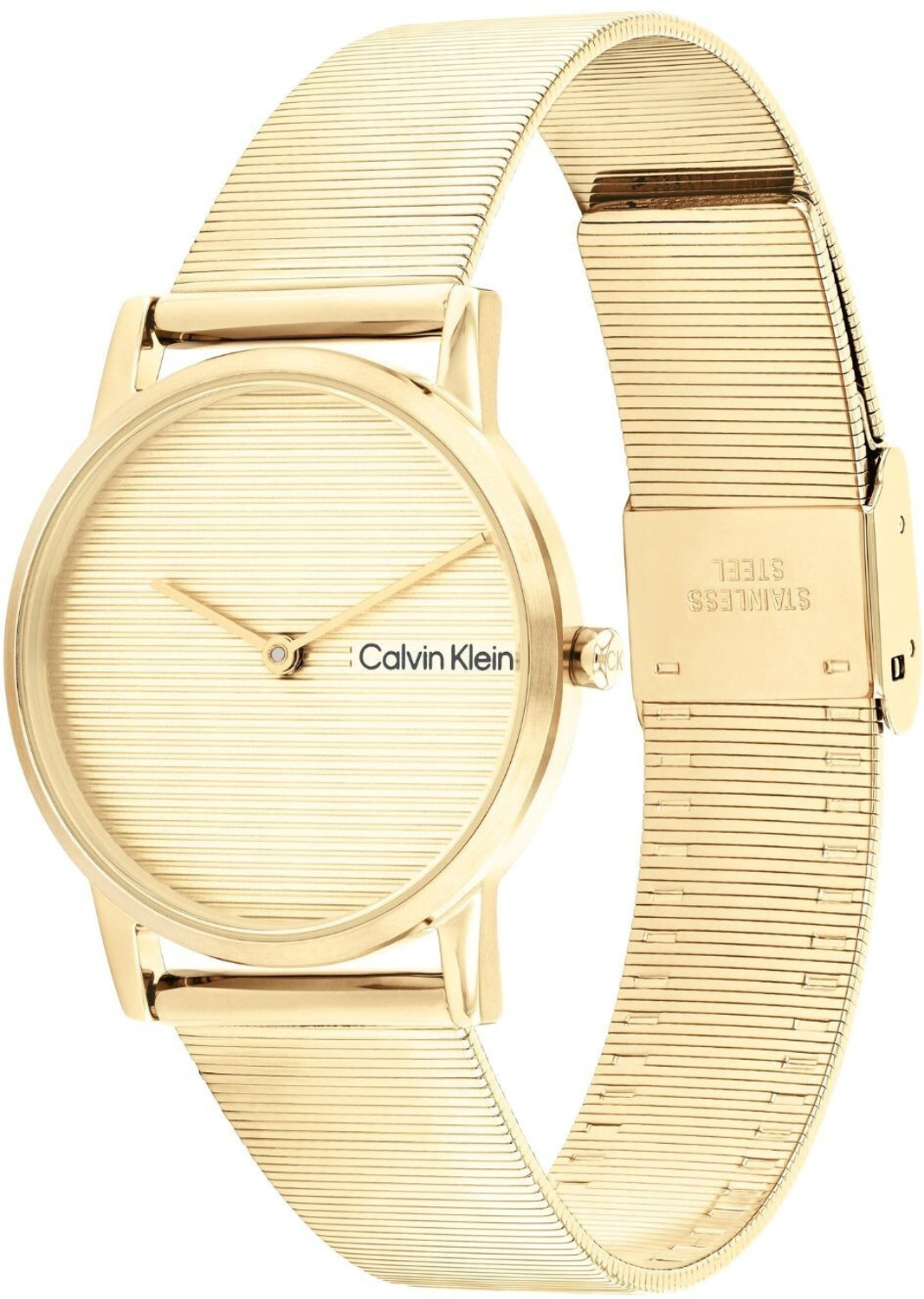 Image of Calvin Klein Feel Qtz Basic Slim Light Gold Round Dial Women's Watch / Analog Watch - For Women 25100035