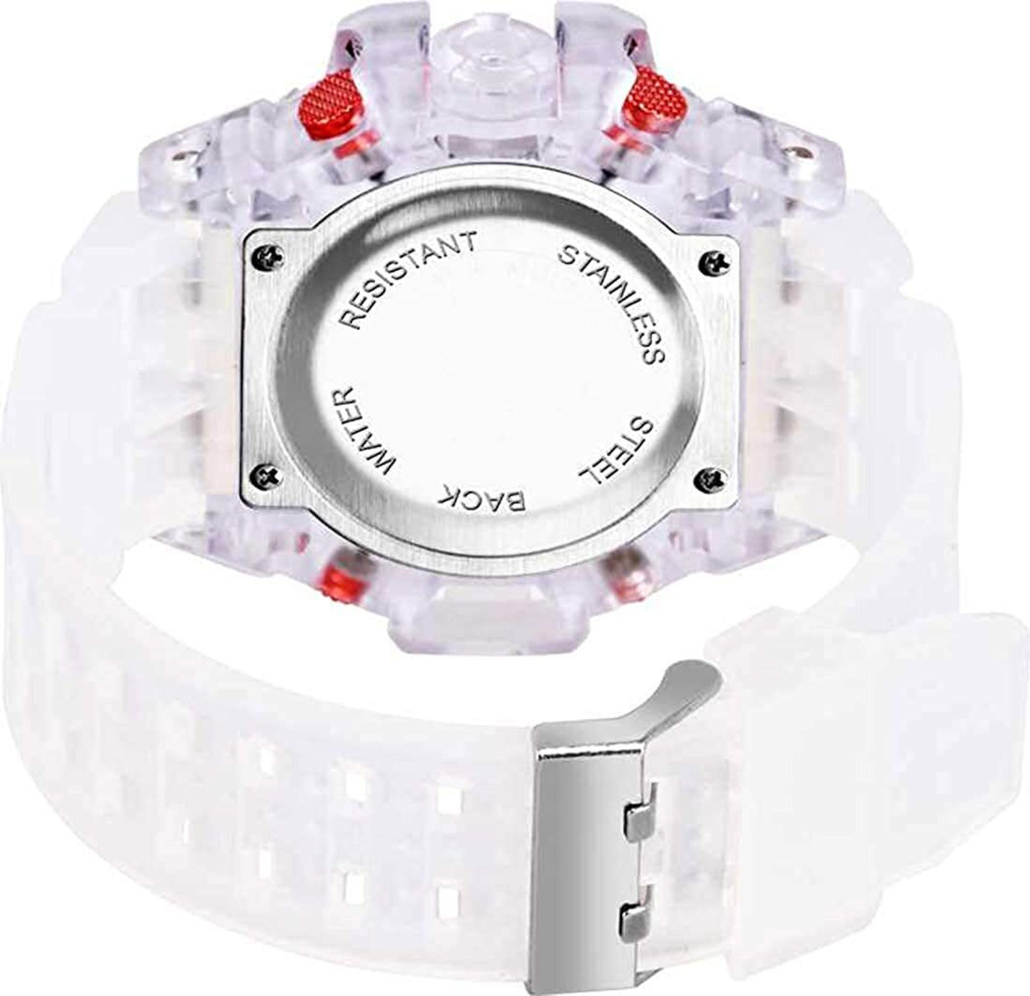 Image of Hench Multi-Functional White Color Dial White Strap Waterproof Digital Sports Watch Digital Watch - For Boys & Girls