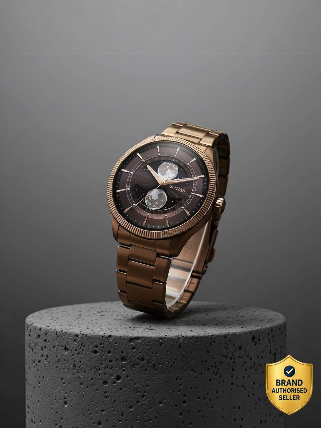 Titan Stellar Quartz Brown Dial Men's Watch