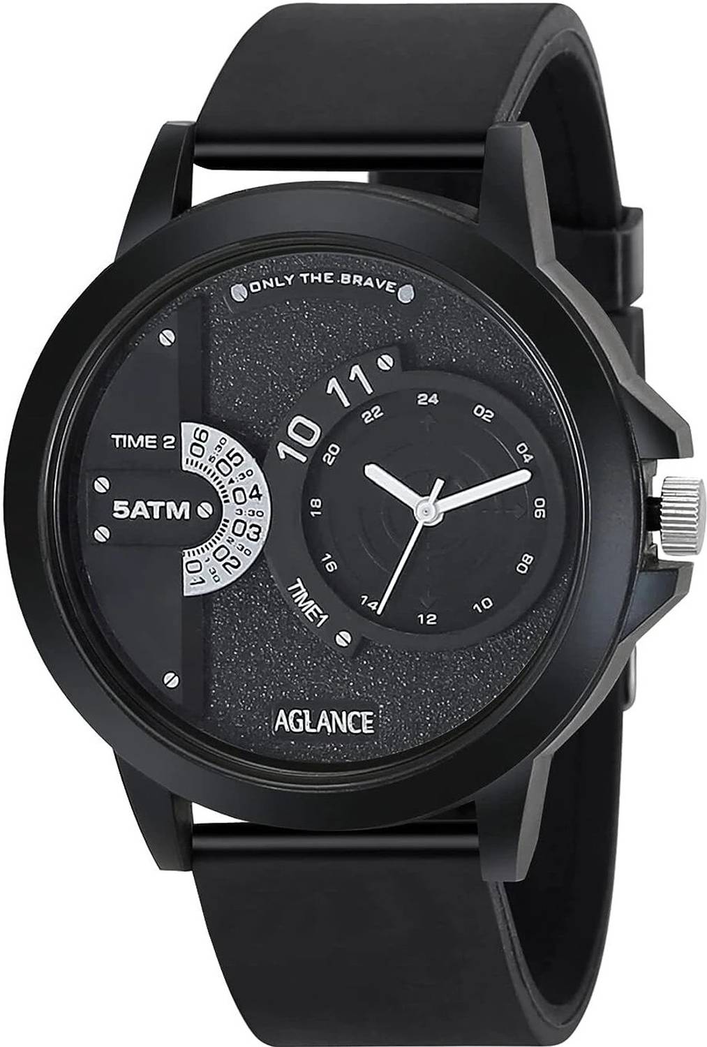 Aglance WI_JK_27FT3147 FULL BLACK SILICONE WATERPROOF WATCH FOR MENS & BOYS Analog Watch  - For Boys