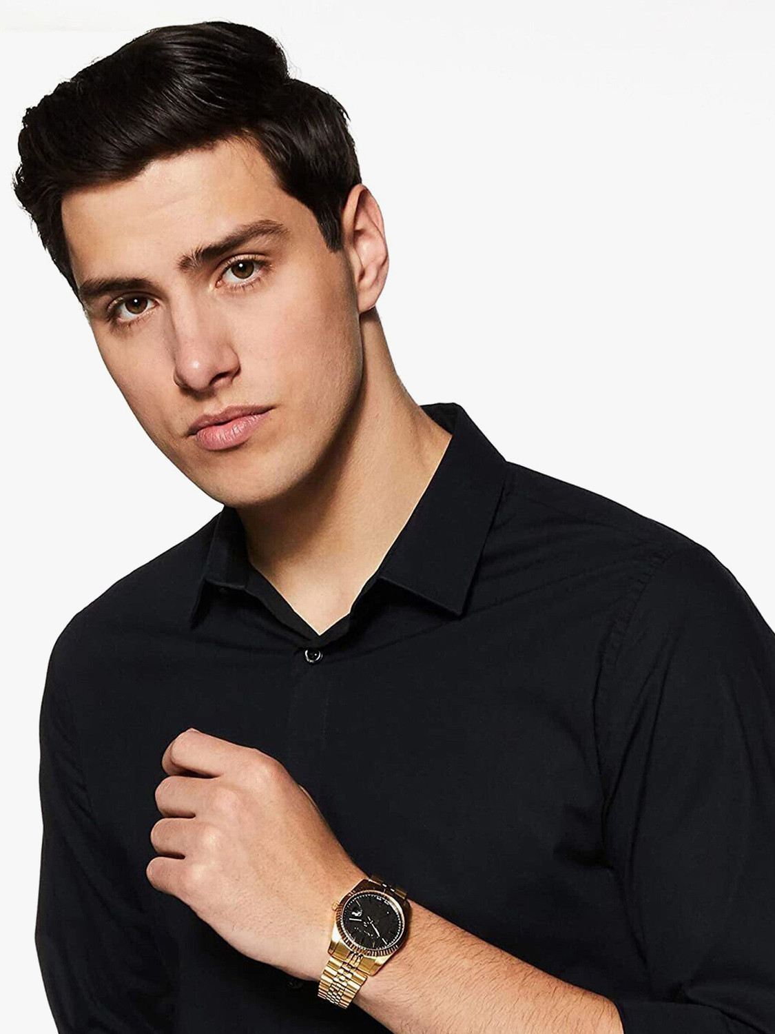 Image of Mathey-Tissot H810PN Swiss Made Quartz Black Dial Analog Watch - For Men