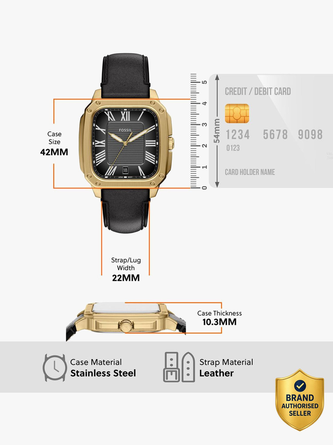 Image of FOSSIL Crosby Crosby Analog Watch - For Men