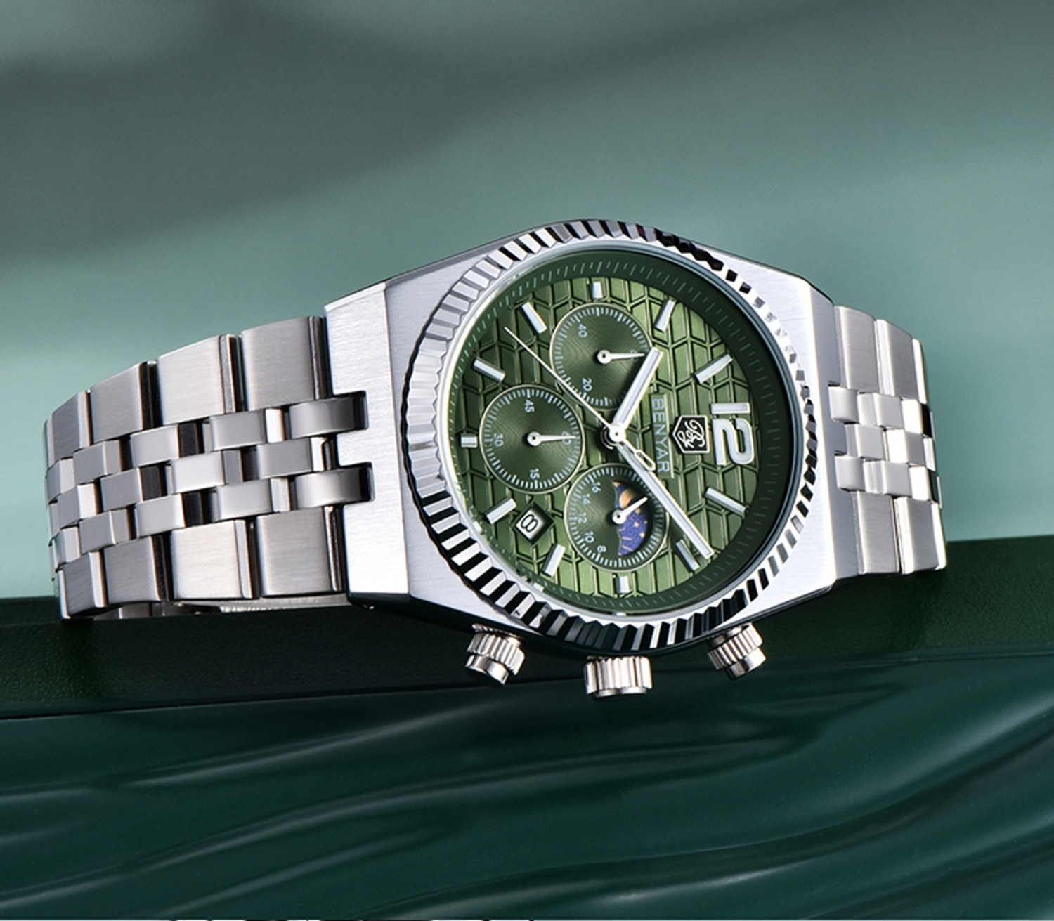 Image of BENYAR Movement Waterproof -Business & Casual Stylish Wristwatch Gift for Men Men's Luxury Chronograph Watch Date Window High-Performance Luminous Analog Watch - For Men