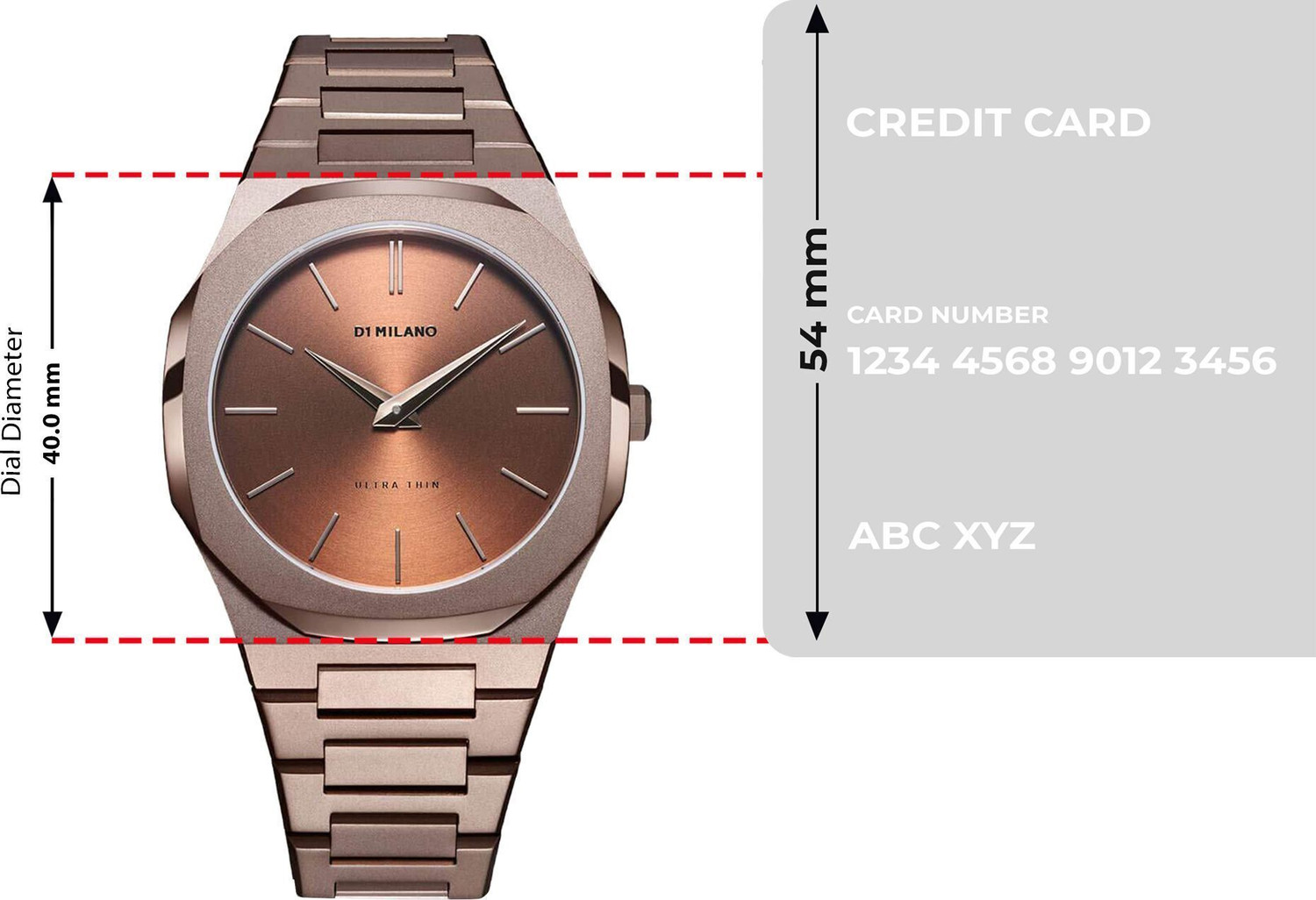 Image of D1 MILANO UTBJ10 Ultra Thin Brown Dial Quartz Analog Watch - For Men