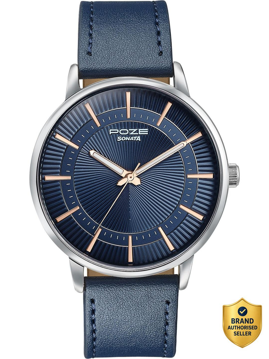 Image of SONATA Sonata Poze 6 Strokes And Stroll Qtz Blue Round Dial Men's Watch Analog Watch - For Men