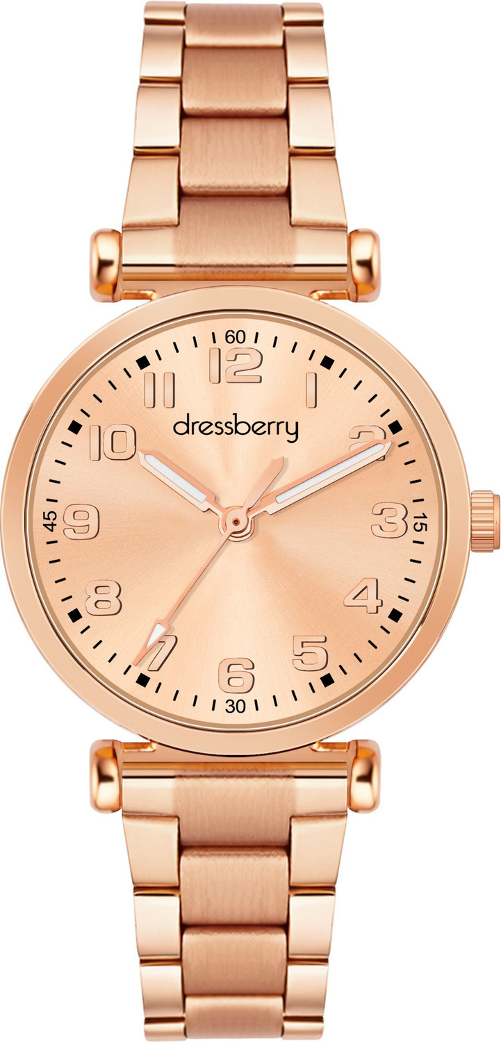 Image of Dressberry 801 Rose Gold Dial For women 801 New Designer Rose Gold Dial with Linked Chain Watch Analog Watch - For Women