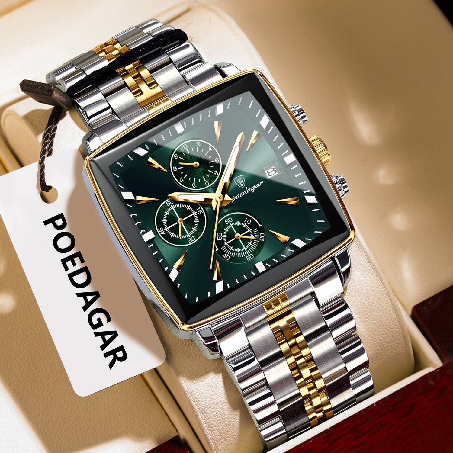 POEDAGAR PD866G-D Silver Analog Watch - Men - Image 2