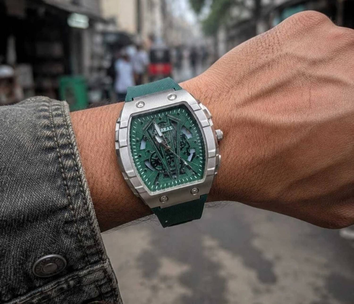 fobras Analog Watch - For Men, Green - Image 3