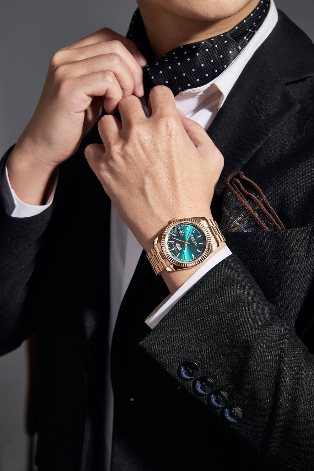 London Green Dial Rose Gold Watch - Image 2