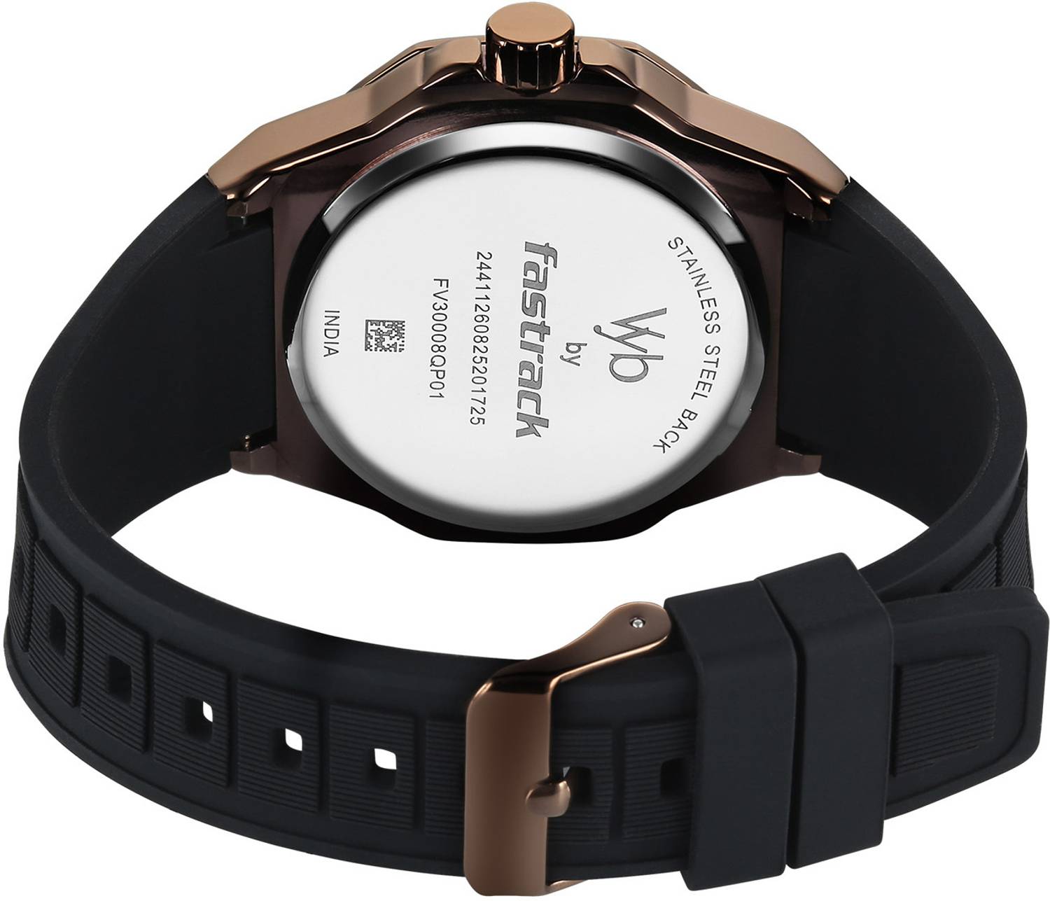Fastrack Vyb Rebel Black Silicone Strap Analog Watch - Image 4