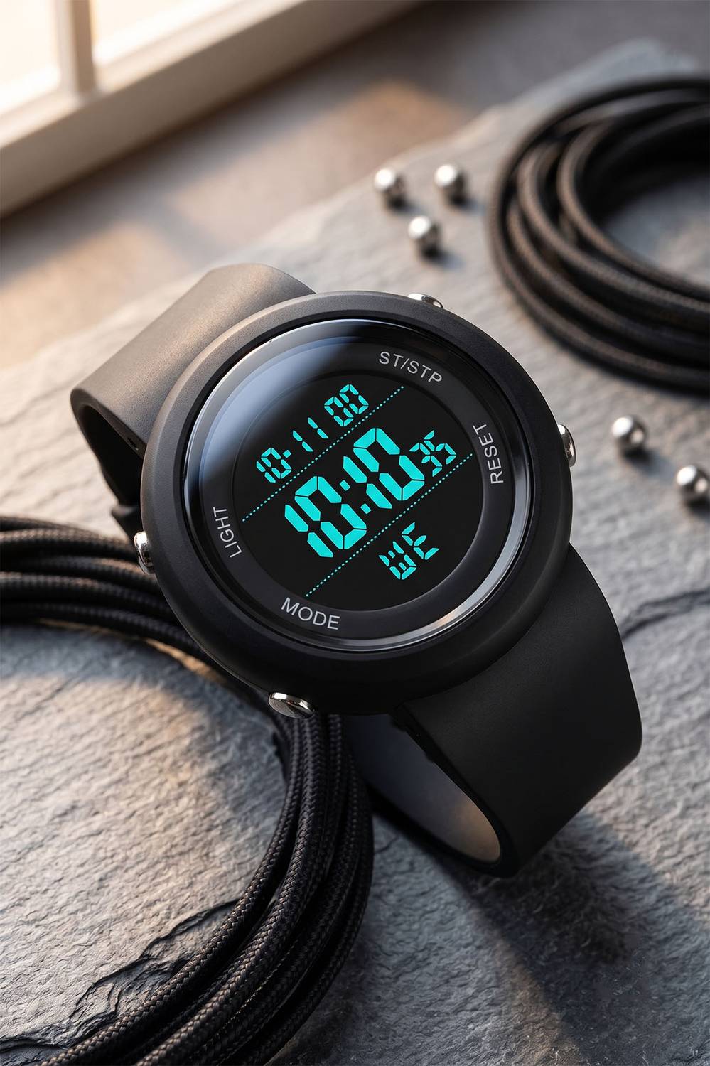 TERIZLA Digital Chronograph Stopwatch Watch - Image 1
