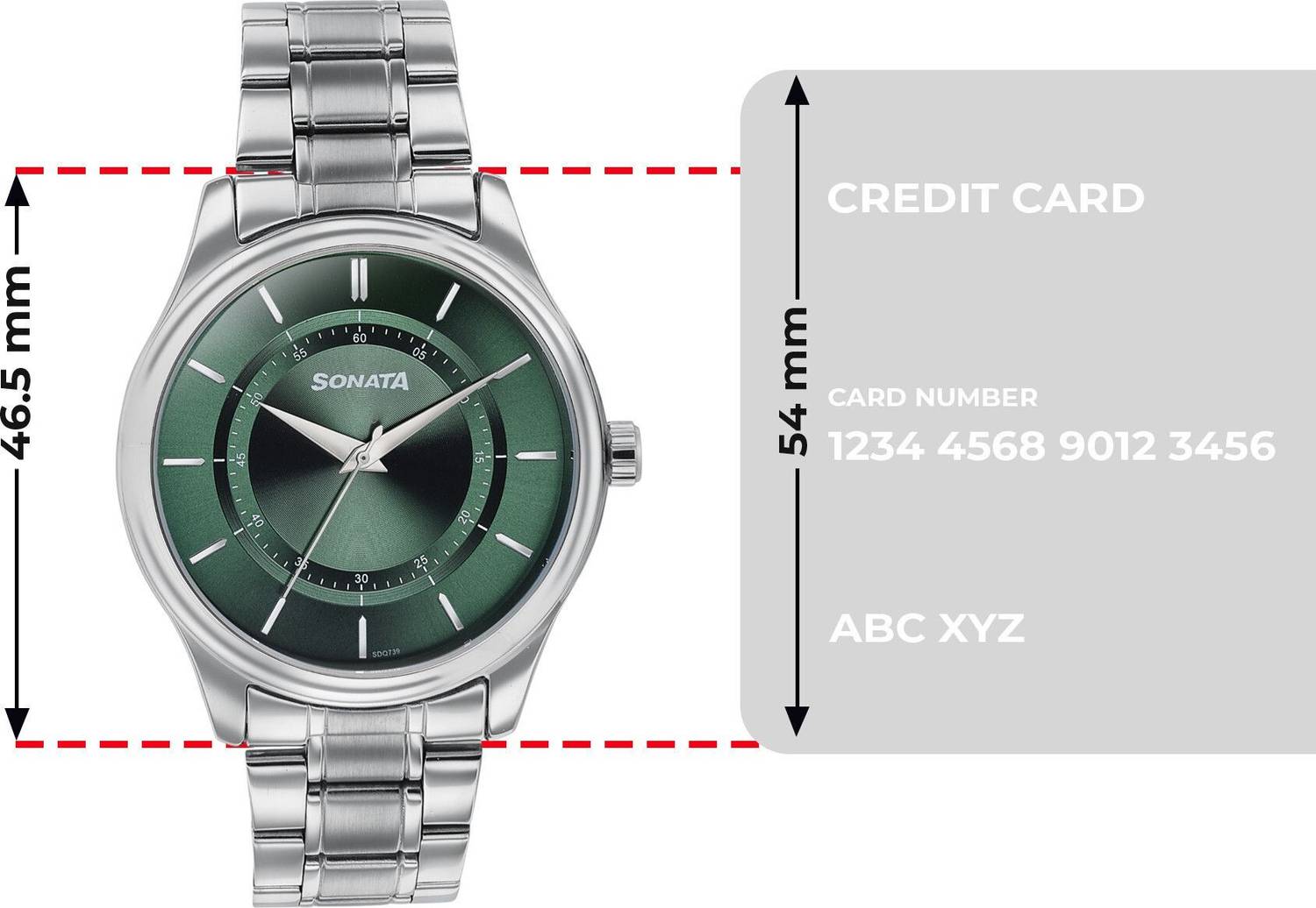 Sonata Green Dial Silver Stainless Steel Watch - Image 4