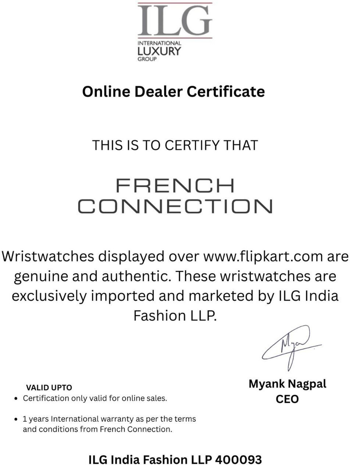 Image of French Connection FCA39SBRL Silver Sunray Round Dial Automatic Analog Watch - For Men