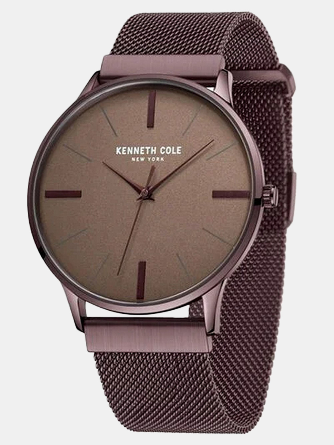 Image of Kenneth Cole Modern Classic Kenneth Cole Brown Dial Brown Stainless Steel Strap Analog Watch - For Men