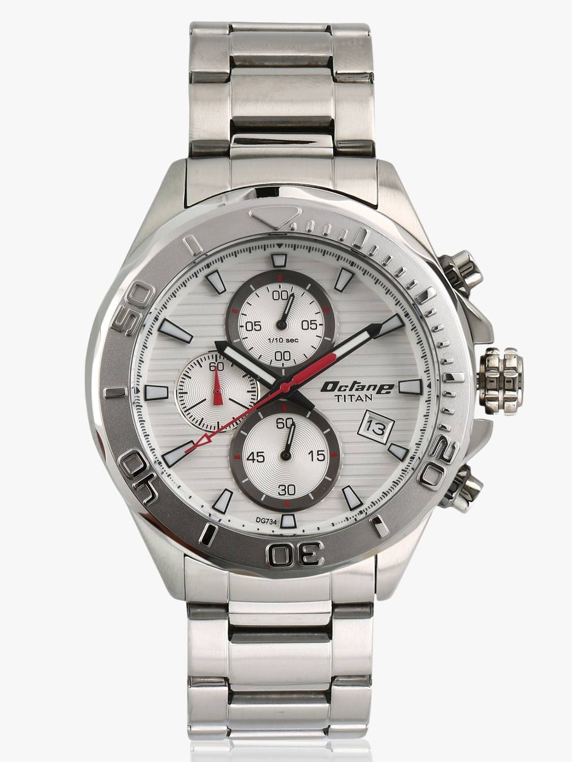 Titan Octane Chronograph Silver Dial Men's Watch - Image 3