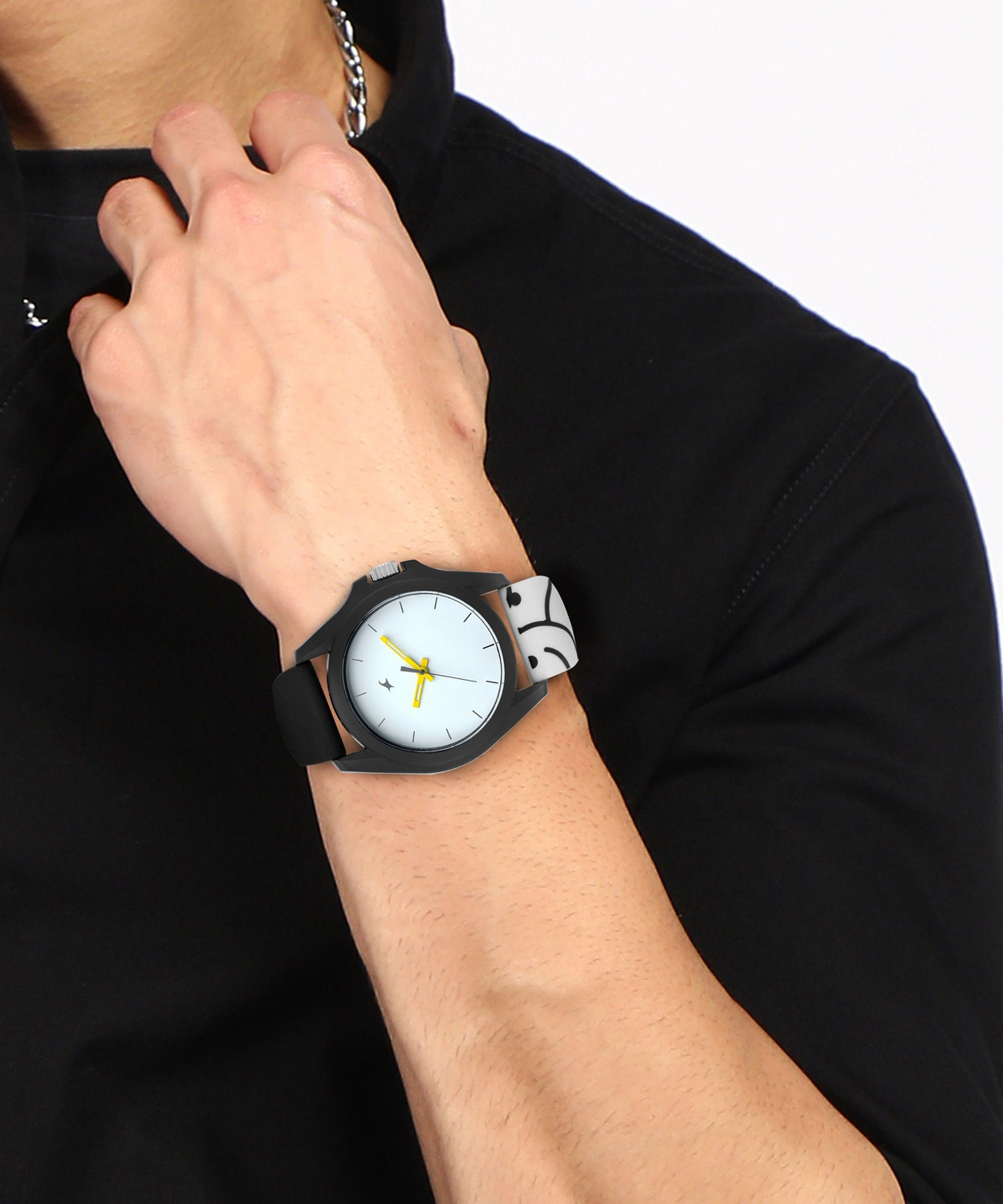 Image of Fastrack 68011PP05W TEES -Hashtag Analog Watch - For Men & Women
