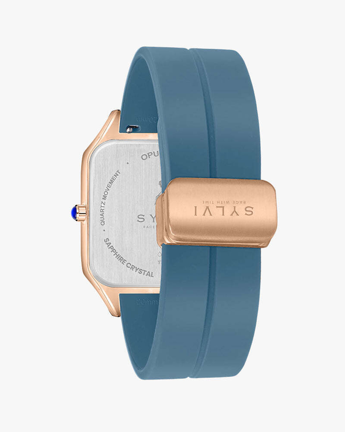 Image of Sylvi Opus Sky Blue Silicone Strap Watch for Men SY-1037-OPUS-SILICONE Analog Watch - For Men
