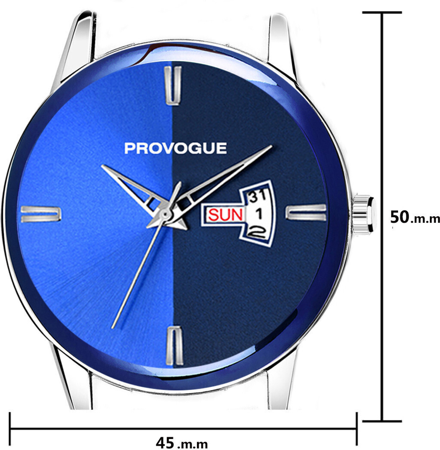 Image of PROVOGUE PRVG-NB602 Day and Date Blue Mens Watch|Brand-Branded Wrist & Hands Watch|For Boys & Mens| Analog Watch - For Men