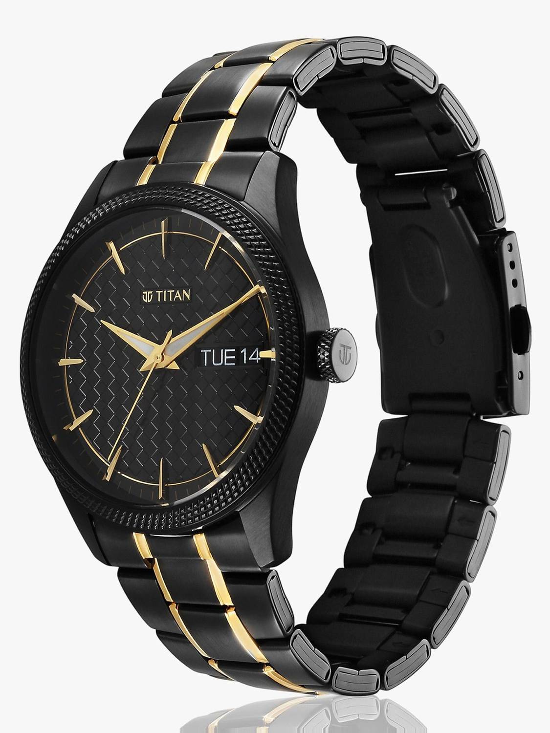 Titan Regalia Opulent Black Dial Black & Gold Watch - Men - Image 5