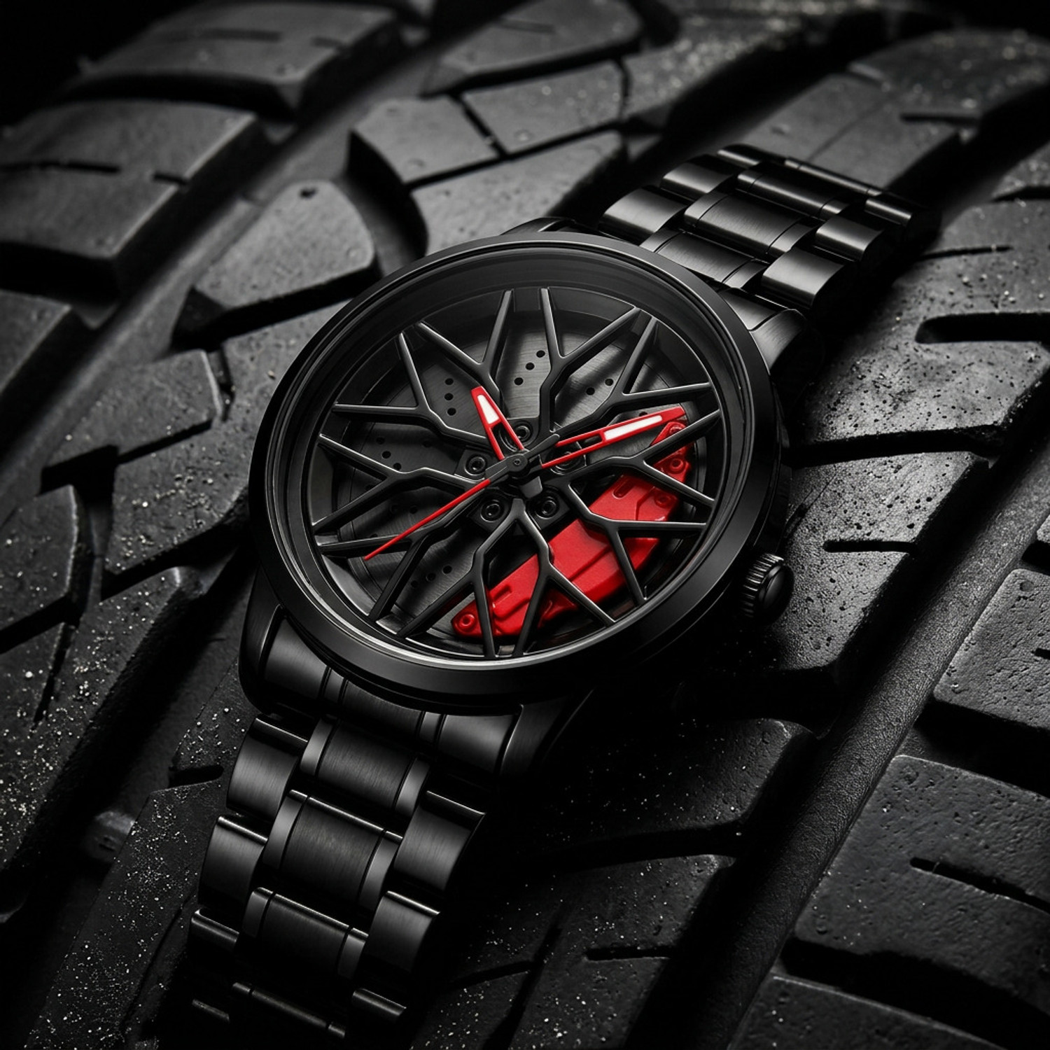 Image of SINGGI CAR WHEEL SINGGI Car Wheel Style Analog Watch - For Men