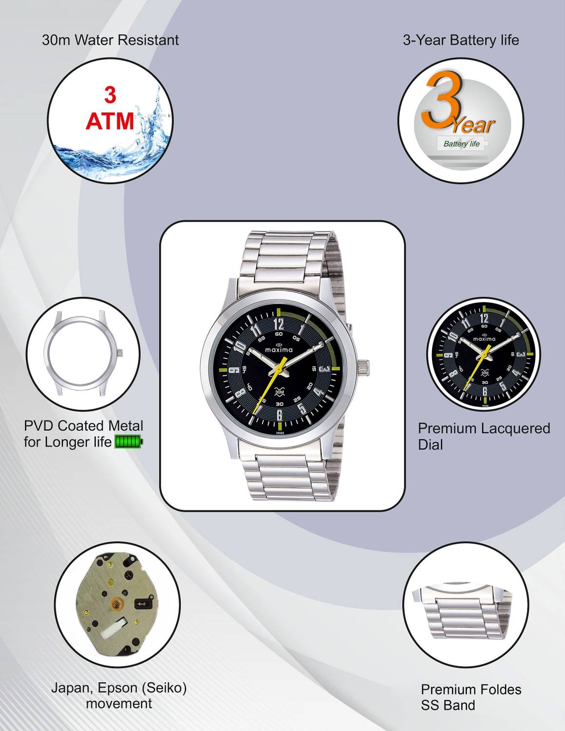 Maxima 36592CMGI PA Analog Watch - Men - Image 3