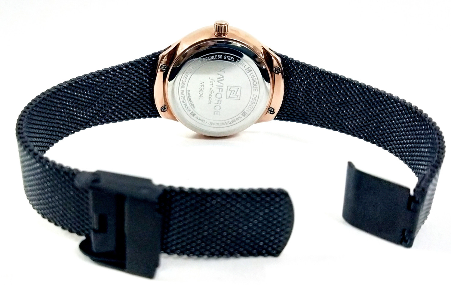 Image of NAVIFORCE 5004 Japanese Quartz Stainless Steel Mesh Strap Elegant Waterproof Wristwatch Analog Watch - For Women