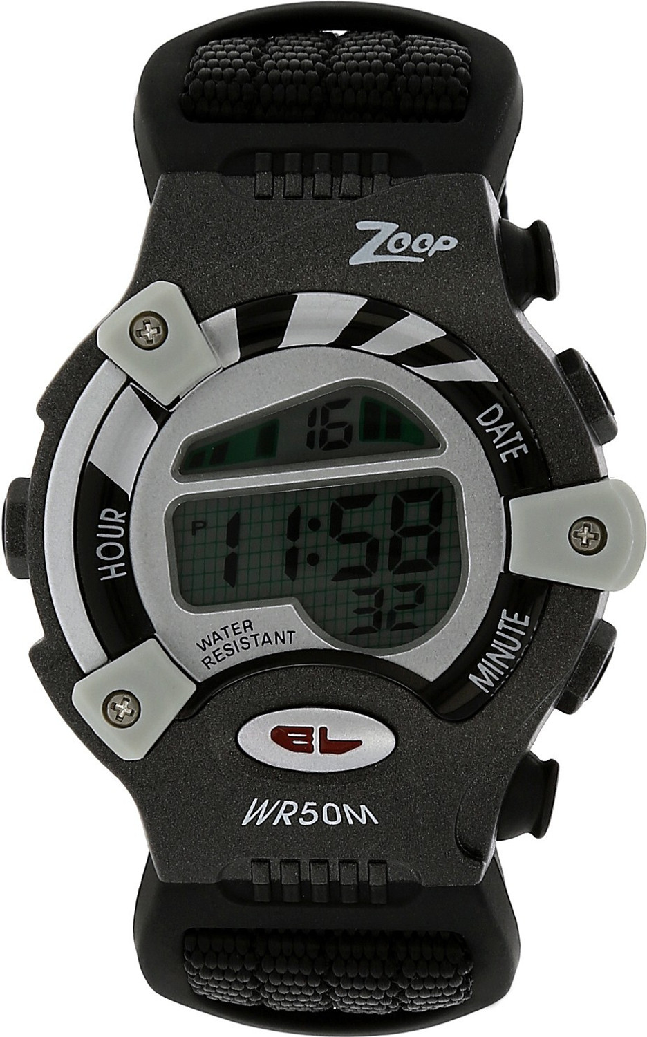 Image of Zoop byTitan NPC3002PV03 Zoop Digital Dial Black Fabric Strap Digital Watch - For Boys