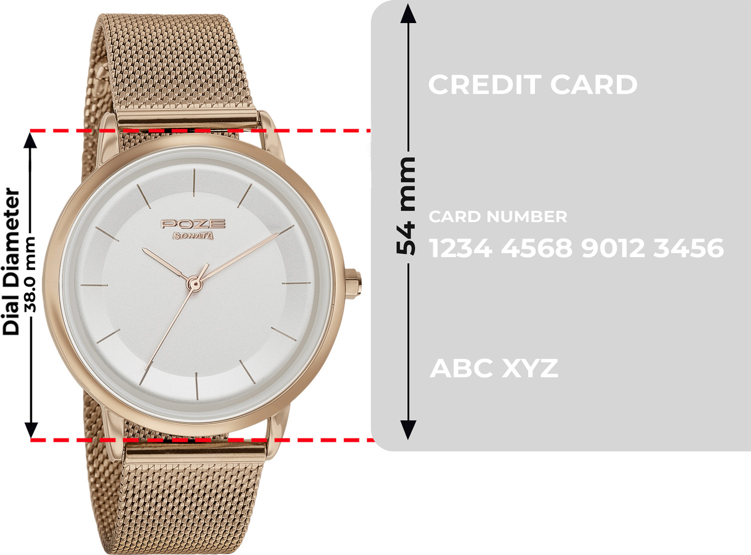 Image of SONATA Sonata Poze Grey Dial Rose Gold Mesh Strap Analog Watch - For Women