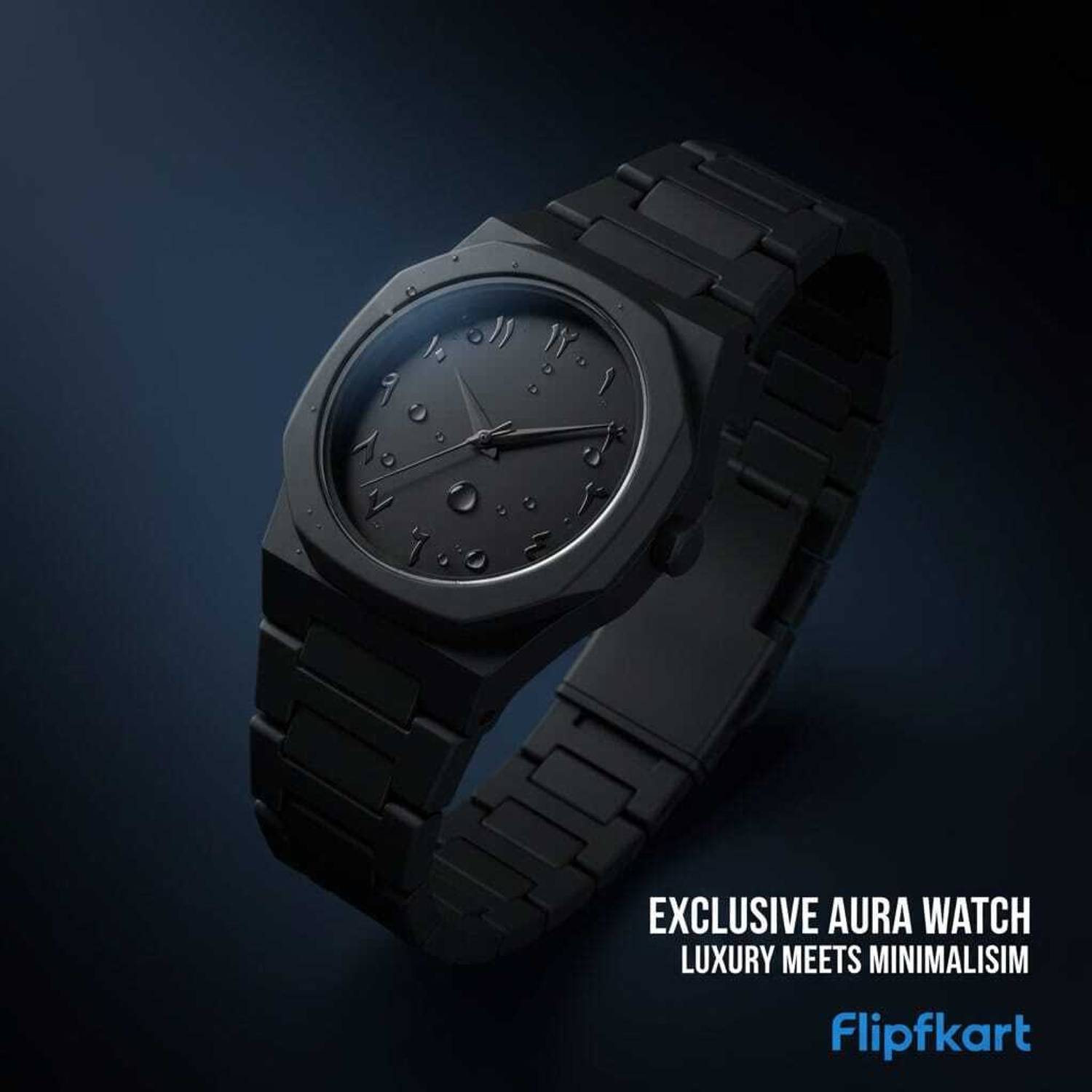 AURAWATCH Trendy Black Analog Wrist Watch with Distinct Arabic Numeral Dial AURA Analog Watch  - For Men & Women