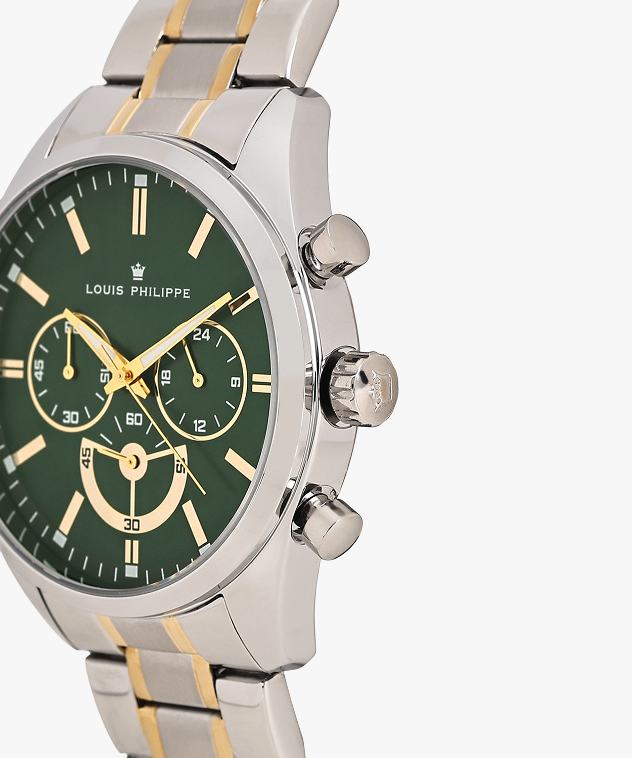 Image of Louis Philippe Chronograph, Green Dial Analog Watch - For Men