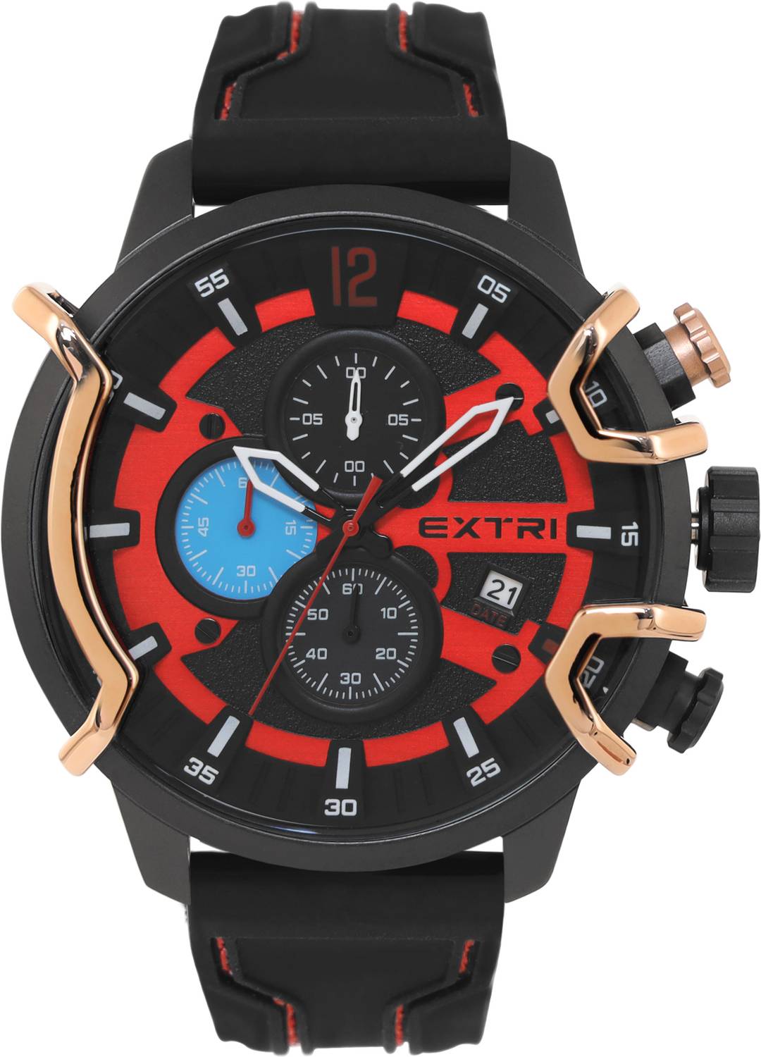 HRT♡❗️ Buy EXTRI Analog Black Dial Men's Watch-X6054-G at Amazon.in
