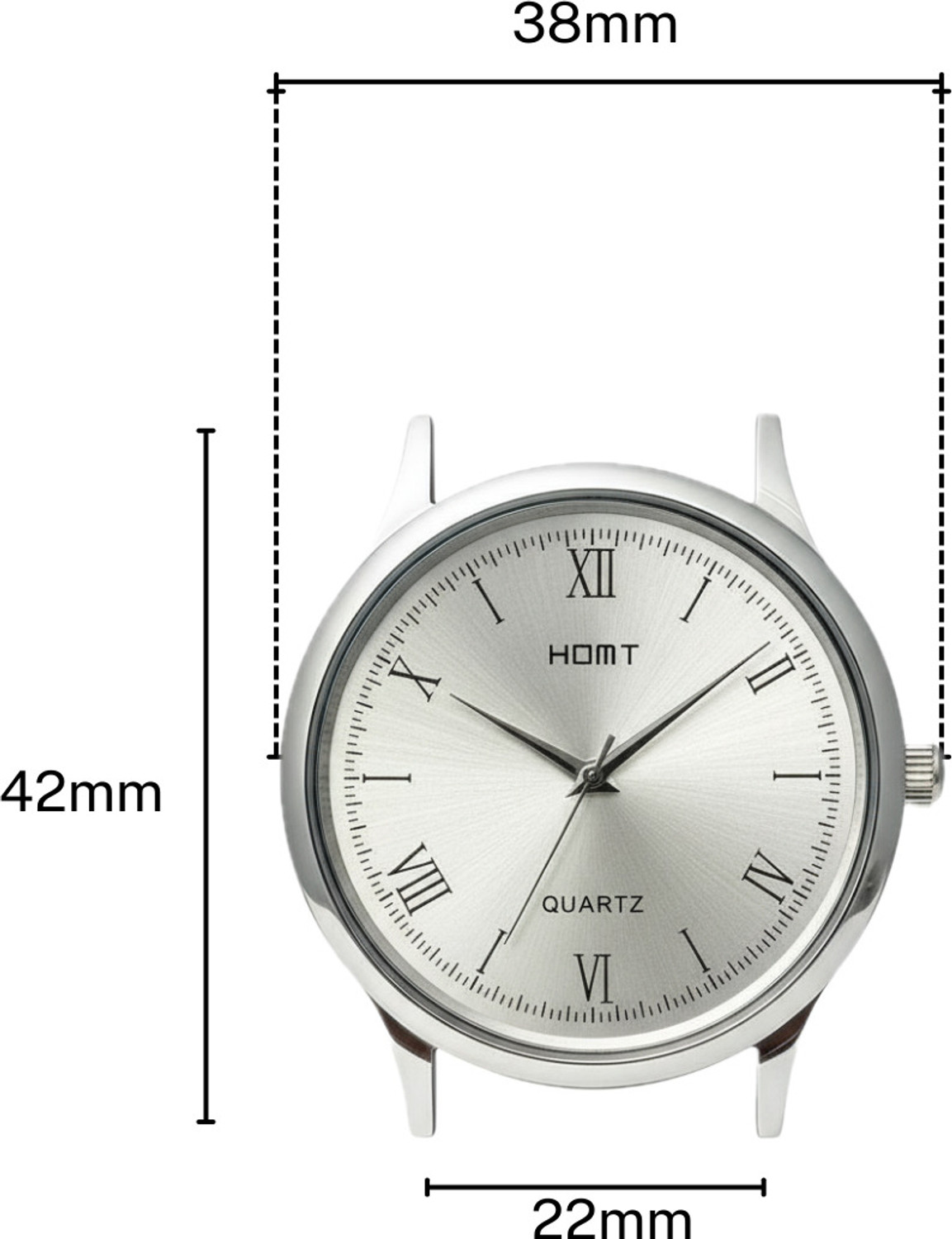Image of homt Silver Dial Stainless Steel Strap Silver Dial Stainless Steel Strap Analog Watch - For Men