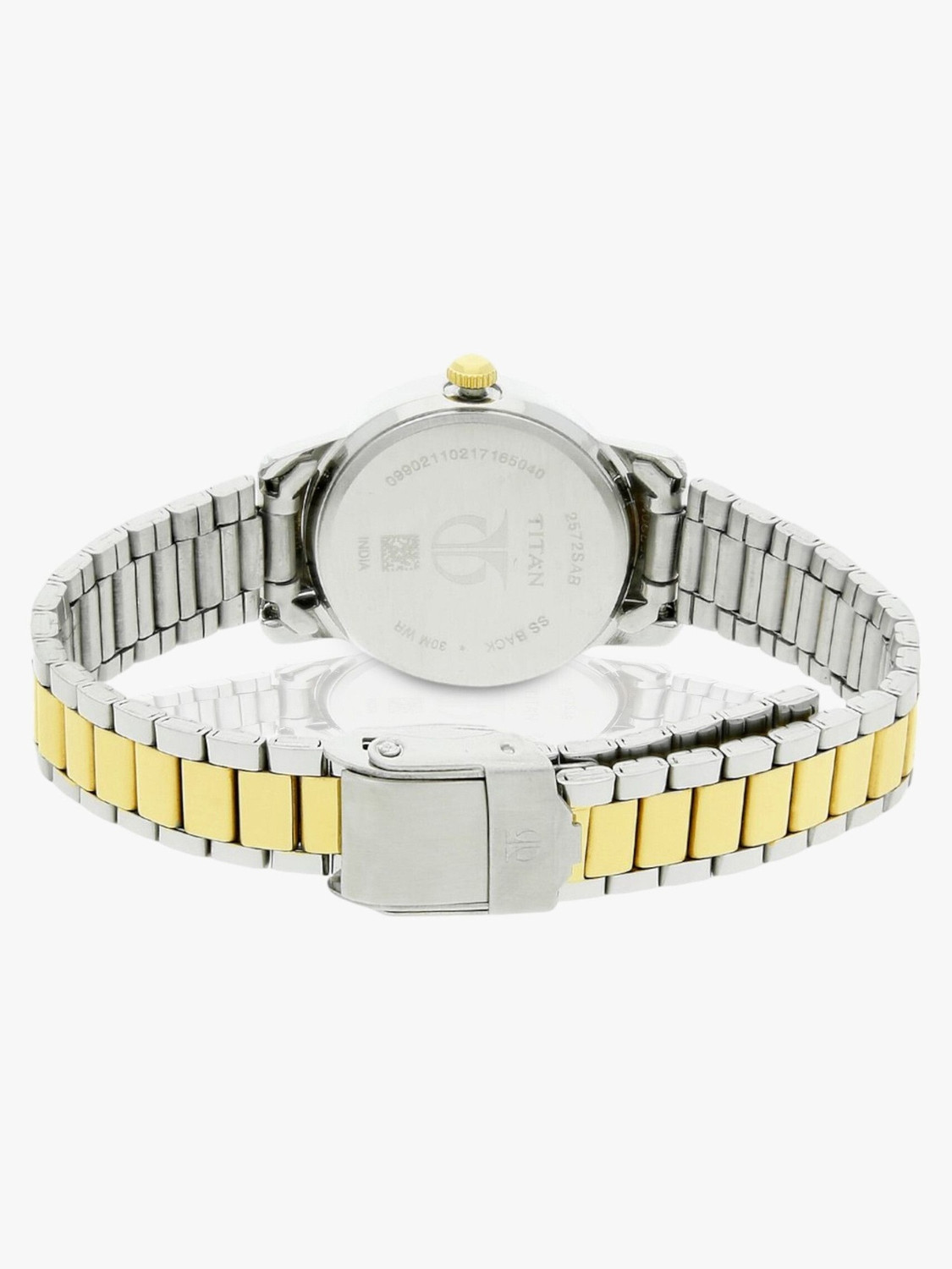 Image of Titan Titan Karishma White Dial Silver & Gold Stainless Steel Strap Analog Watch - For Women