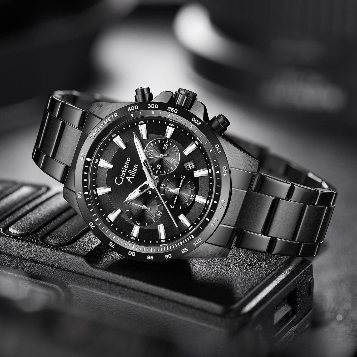 Image of Cristiano Aillen CA-8891 Multifunction Luxury Business & Sports Watch with Date - Model CA-8891 Analog Watch - For Men