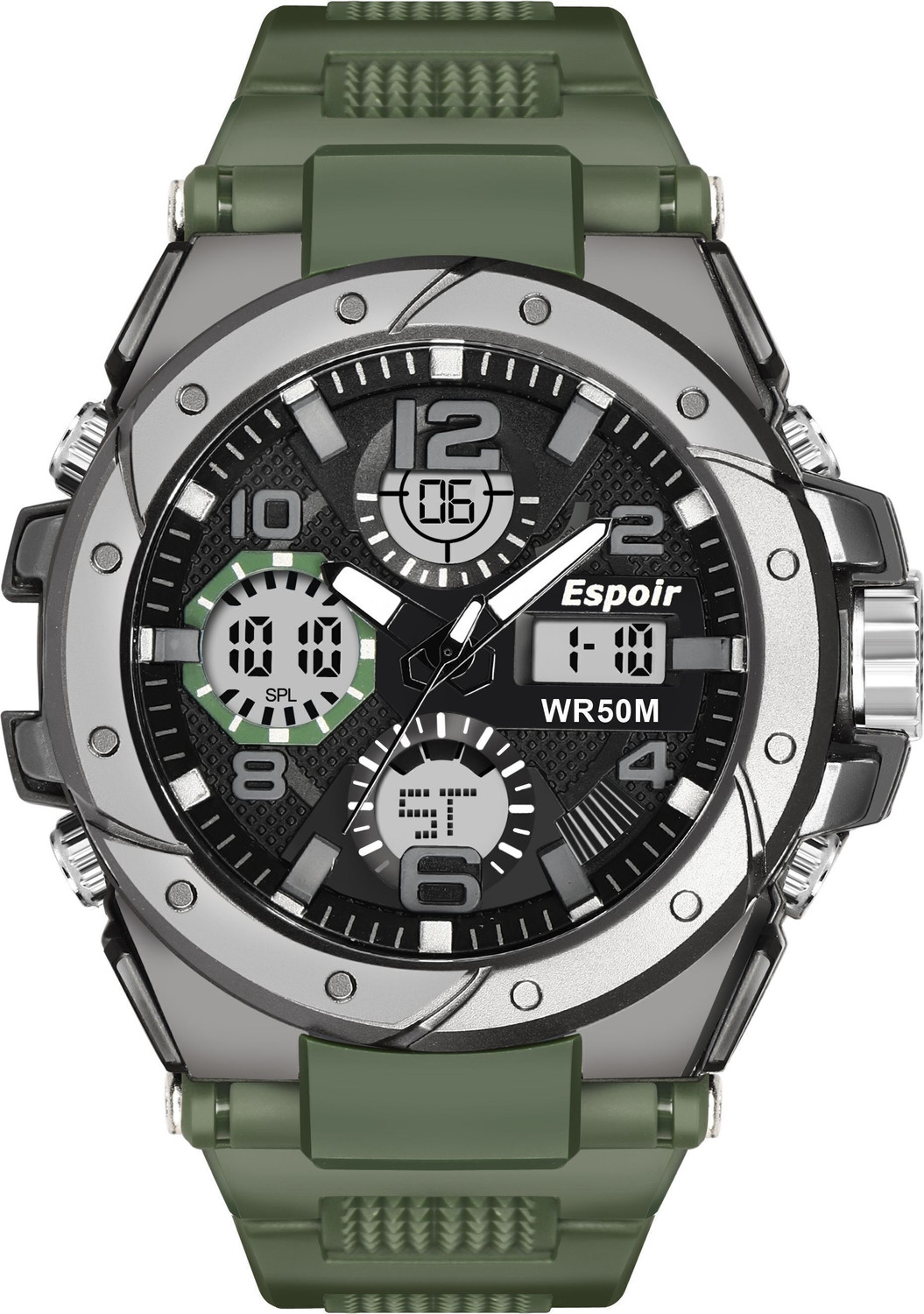 Image of Espoir 9025 Elegant Sports Analog Digital Elegant Sports Analog Digital Water Resistant Analog-Digital Watch - For Men
