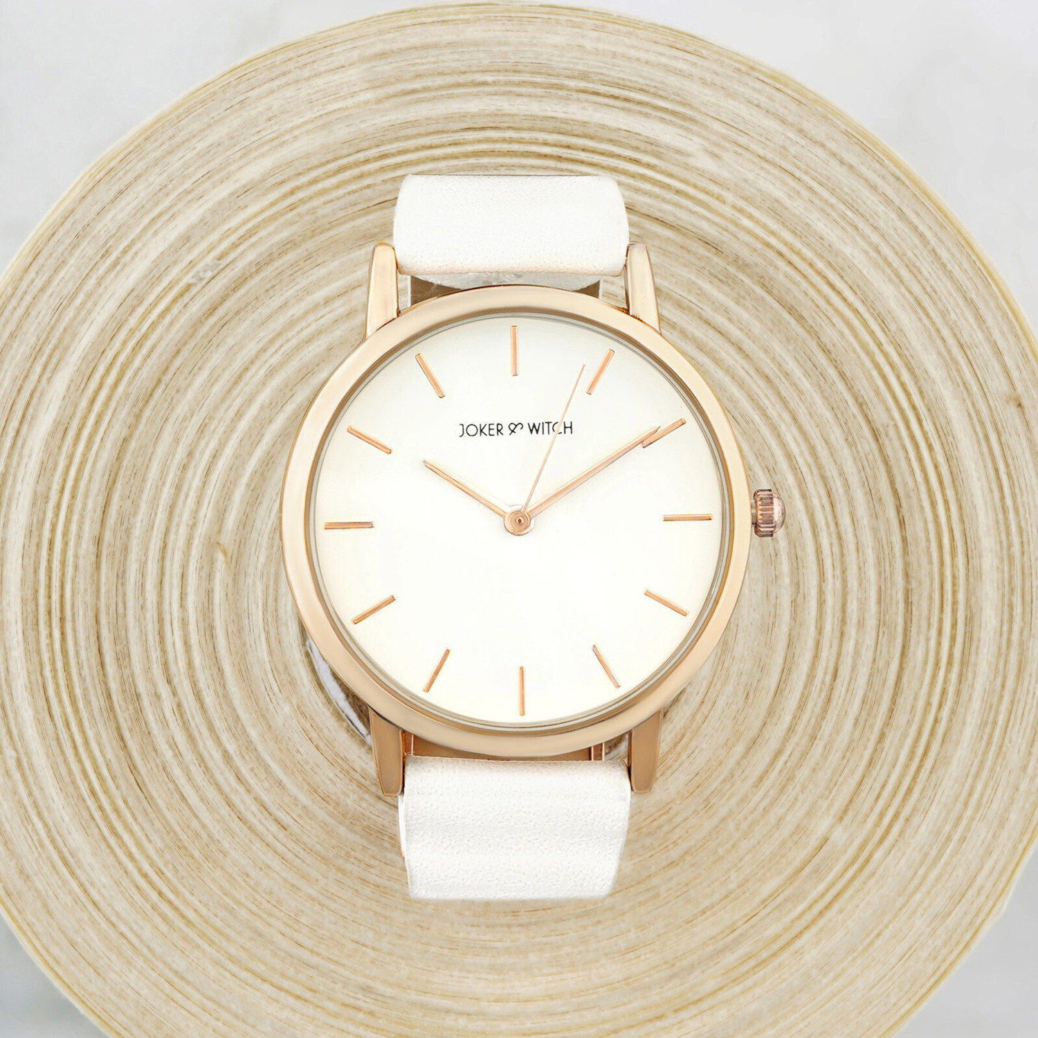 Image of Joker & Witch Boston All White Dial Faux Leather Strap Analog Women's Watch Analog Watch - For Women