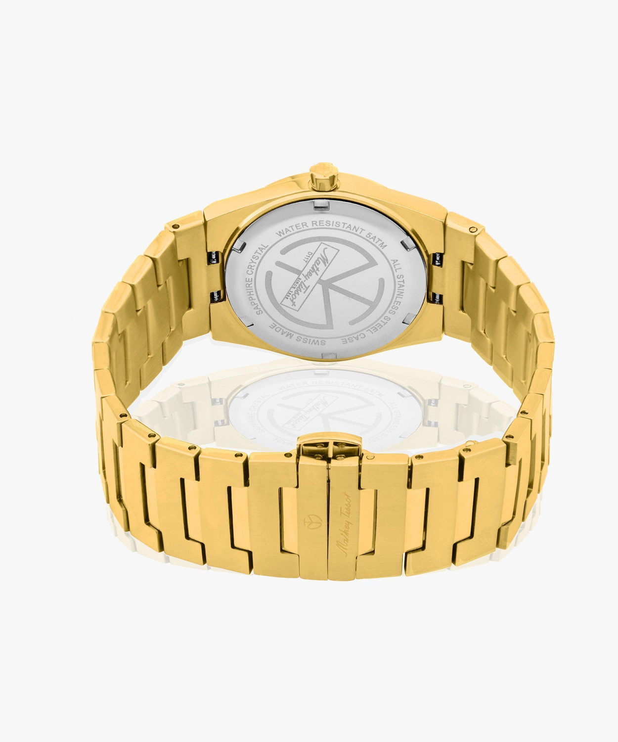 Image of Mathey-Tissot D117PDI Swiss Made Quartz Gold Dial Analog Watch - For Women