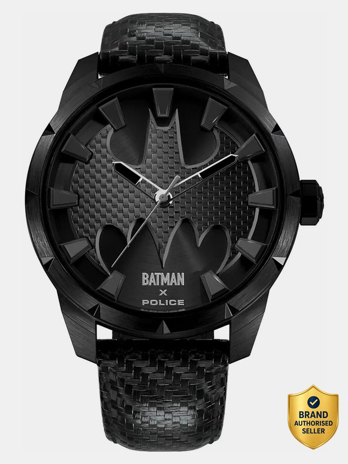 Image of Police Batman Batman The Bat Limited Edition Black Dial Black Strap Watch for Men Analog Watch - For Men