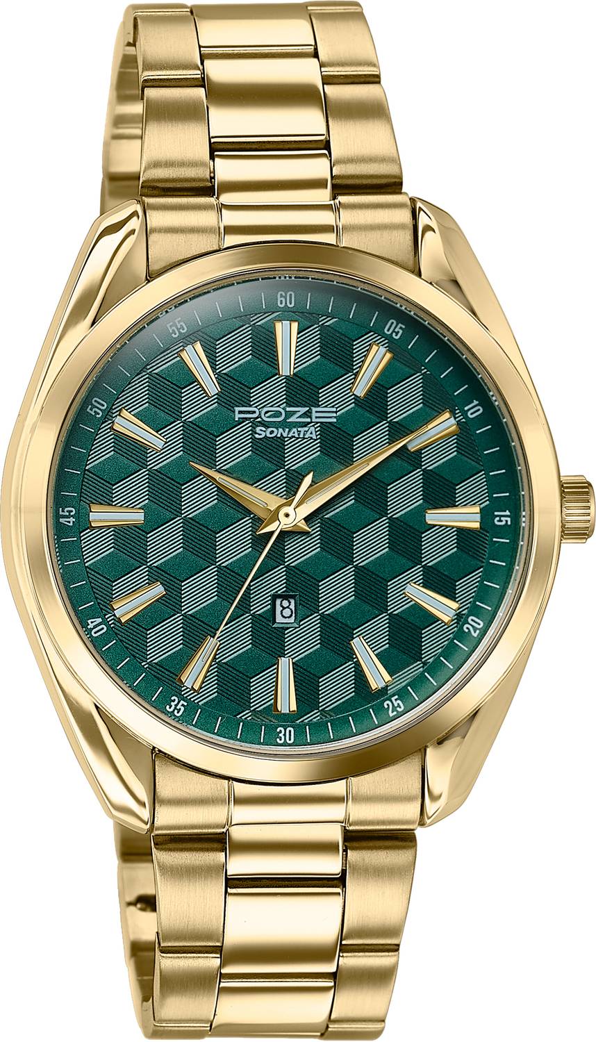 Sonata Poze Crisscross Coast Green Men's Watch - Image 3